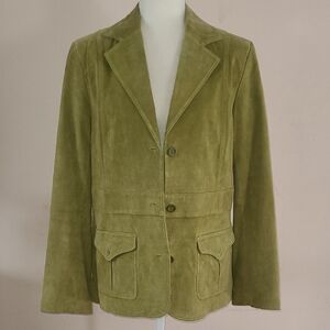 Liz Claiborne Olive Green Suade Jacket